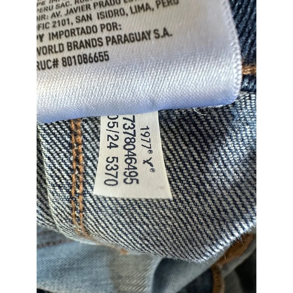 American Eagle Womens Stovepipe Wide Leg Jeans Size 14 Blue High Rise Stretch